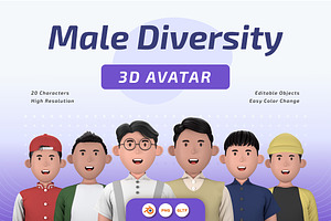 Male Diversity Avatar 3D