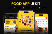 Yumgo – Food Delivery Mobile App UI, an UI Kit Template by Brickclay (Thumbnail 1 of 19)