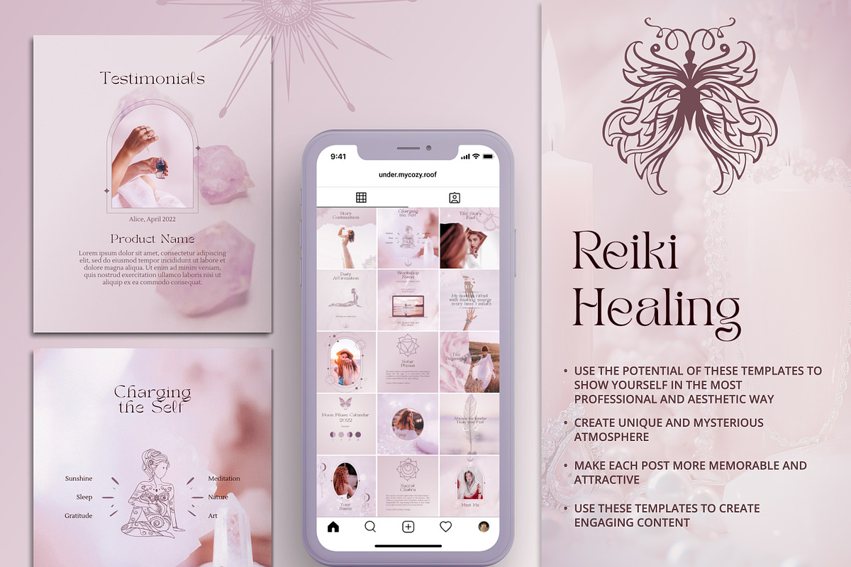 Purple Spiritual Instagram Posts, a Social Media Template by Under My Cozy Roof (Photo 7 of 11)