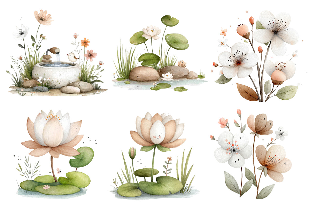 Watercolor Spring Clipart, an Illustration by Designworld (Photo 4 of 7)