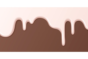 Pink ice cream drip melting, a Food Illustration by art PVP - market