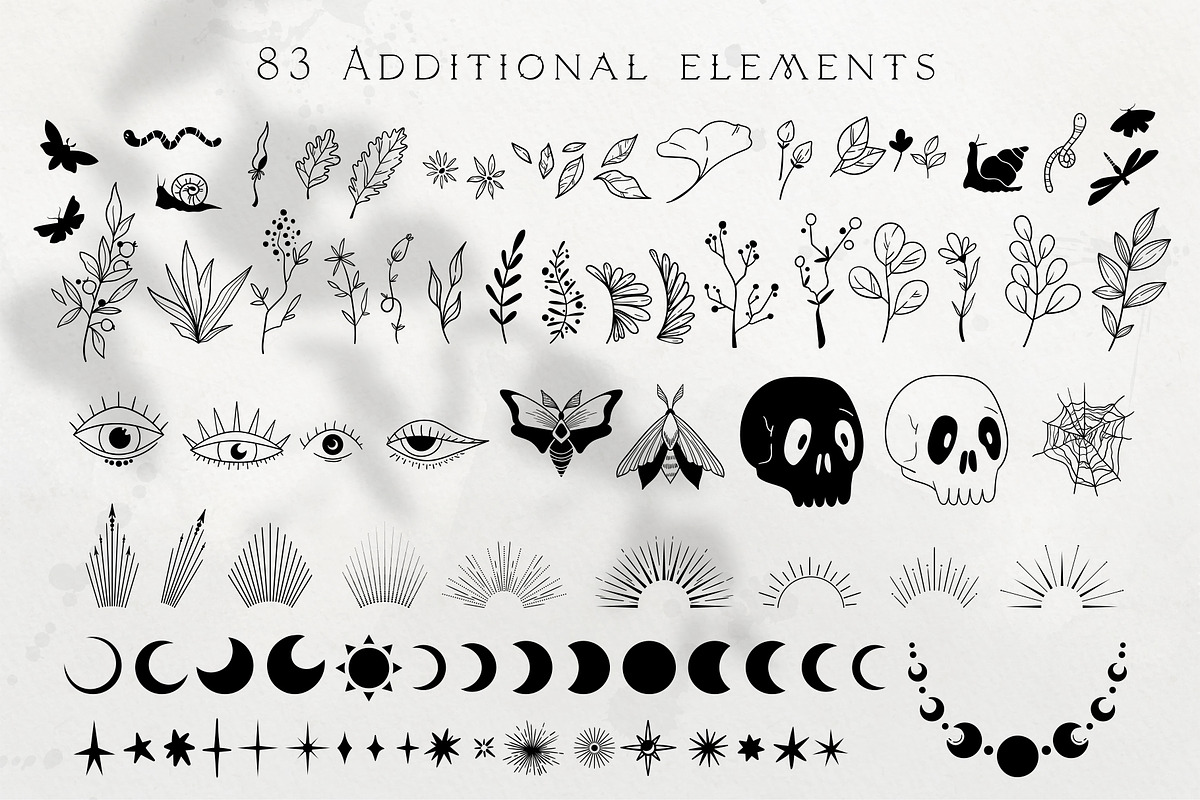 Mystical Mushrooms - graphic kit, an Animal Illustration by My Space Garden (Photo 9 of 17)