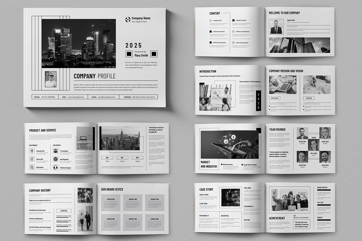Company Profile Template Layout, a Brochure Template by ContestDesign (Photo 1 of 5)