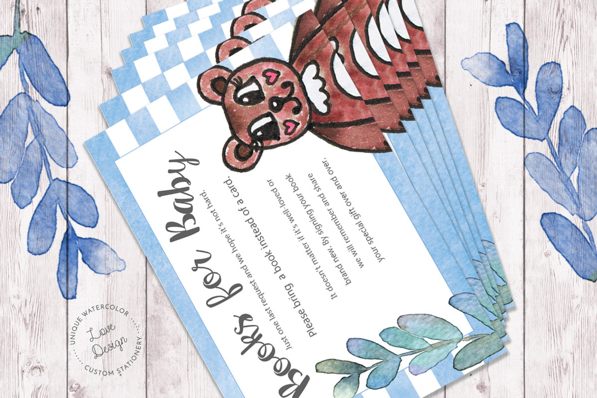 Watercolor Teddy Bear Baby Shower, an Invitation Template by Love Design (Photo 5 of 5)