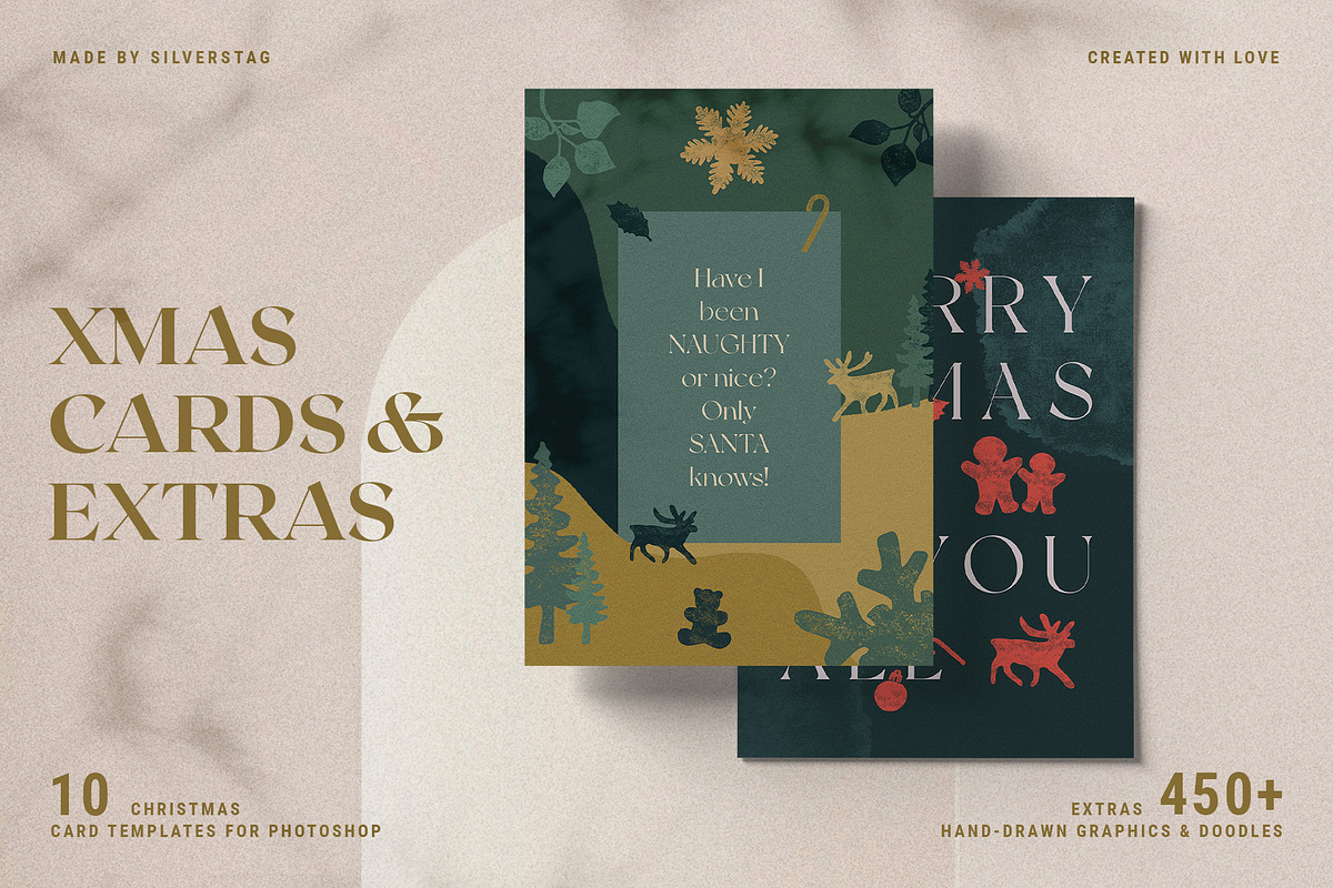 Christmas Card Templates & Extras, a Card Template by SilverStag Type Foundry (Photo 20 of 20)