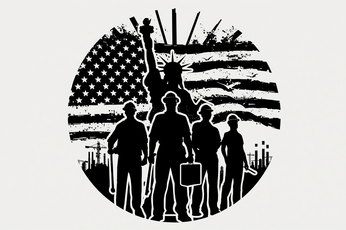 America Worker Vector Bundle, an Illustration by jahid234 (Photo 8 of 21)