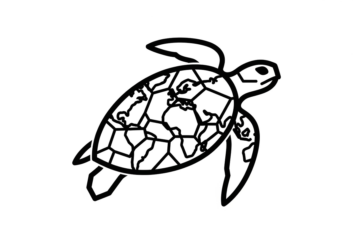 World Map Sea Turtle Bundle, an Illustration by Gaye Art (Photo 18 of 31)