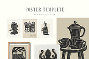 Linocut Kitchen | Poster Builder, an Object Graphic by KetteCreate (Thumbnail 9 of 16)