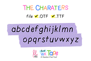 Tape font handwritten font, a Handwritten Font by Waris Studio (Thumbnail 7 of 8)
