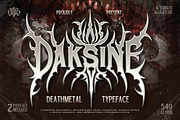 Daksine, a Blackletter Font by Burntilldead (Thumbnail 1 of 10)