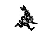 Warrior Bunny Knight Silhouette, an Illustration by jahid234 (Thumbnail 17 of 49)