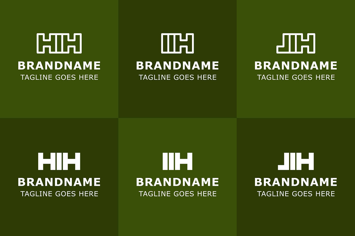 Letters HIH IIH JIH Monogram Logo, a Branding & Logo Template by Pray Art Design Studio (Photo 2 of 2)