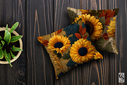 Wheat & Sunflowers Digital Papers, a Pattern Graphic by Creative Store (Thumbnail 4 of 5)