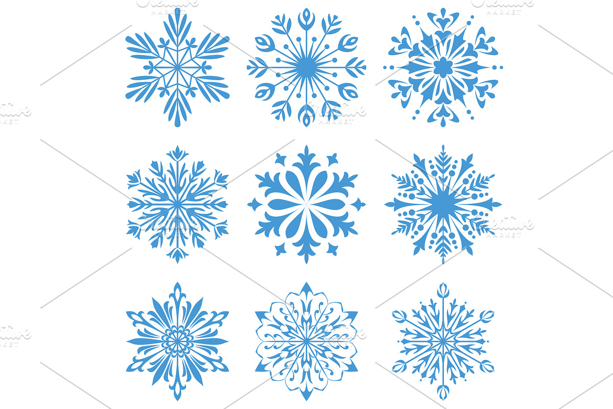 Snowflakes icon collection, an Outline Icon by RODINA (Photo 1 of 3)