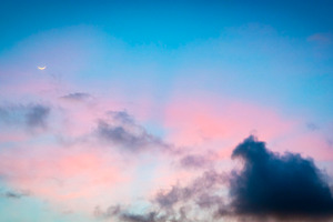 Twilight Moon, a Nature Photo by THP Creative