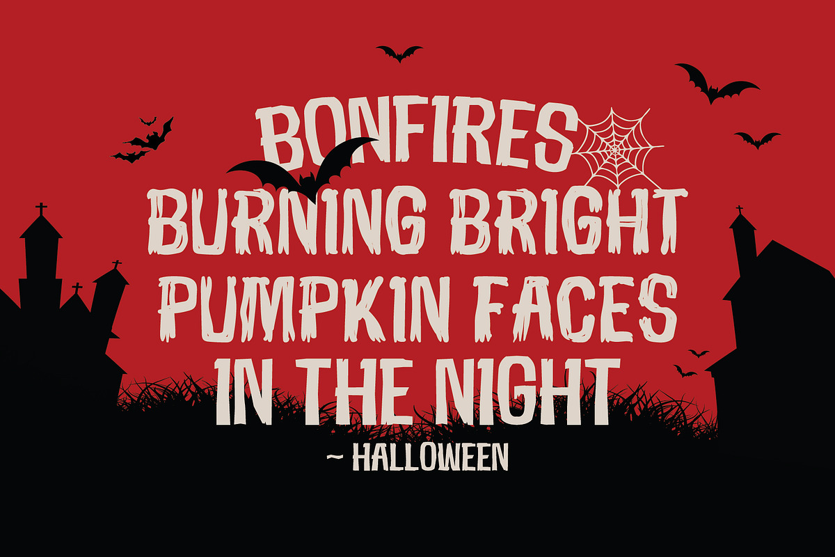 JARIAN ; Halloween Typeface preview 5