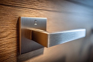 Door handle on wooden door, a Photo by Beautiful things