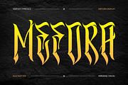 Mefora - Blackletter Logo Font, a Blackletter Font by Nirmana Visual (Thumbnail 1 of 8)