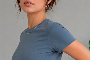 Bella+Canvas 3001 Dusty Blue Mockup, a Shirt Mockup by ElDesignState