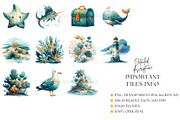Sea Animals Clip Art Bundle, an Animal Illustration by Nicole Branger Art (Thumbnail 8 of 19)