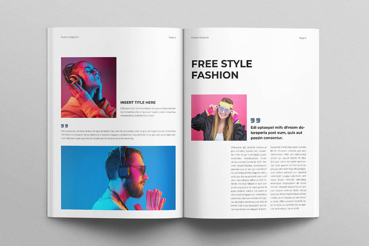 Fashion Magazine Template, a Magazine Template by E-Type (Photo 4 of 7)