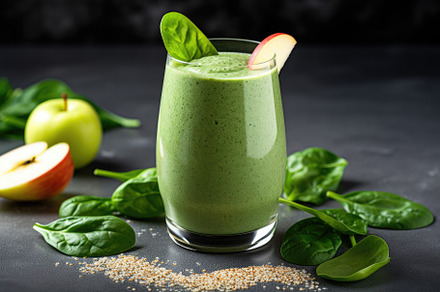 Healthy green smoothie with spinach,, a Photo by Iftikhar Alam