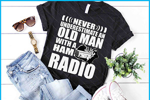 Old Man Ham Radio Dad SVG PNG, an Object Graphic by Creativeusart