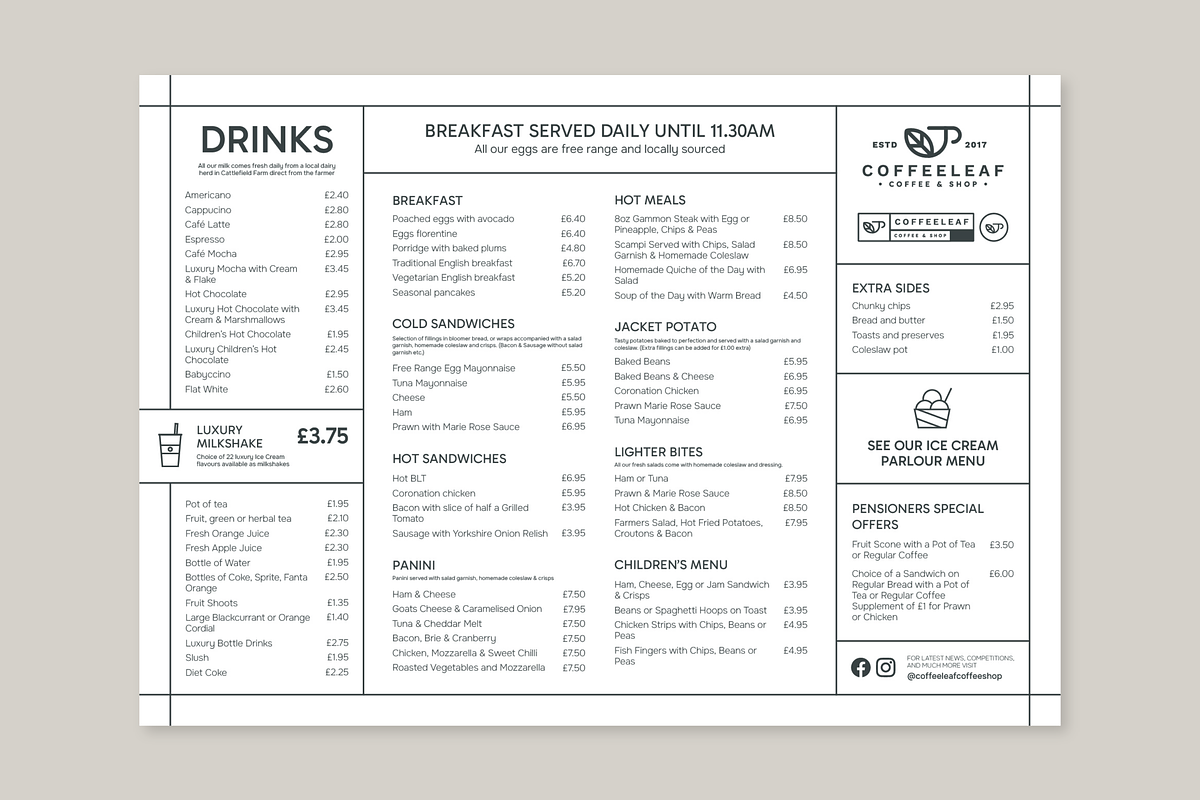Coffee Shop Menu, a Print Template by SonaGeciova (Photo 3 of 3)