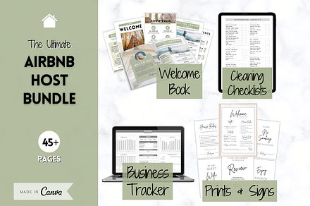 Airbnb HOST Bundle! 45+ Templates!, a Poster Template by Templatables