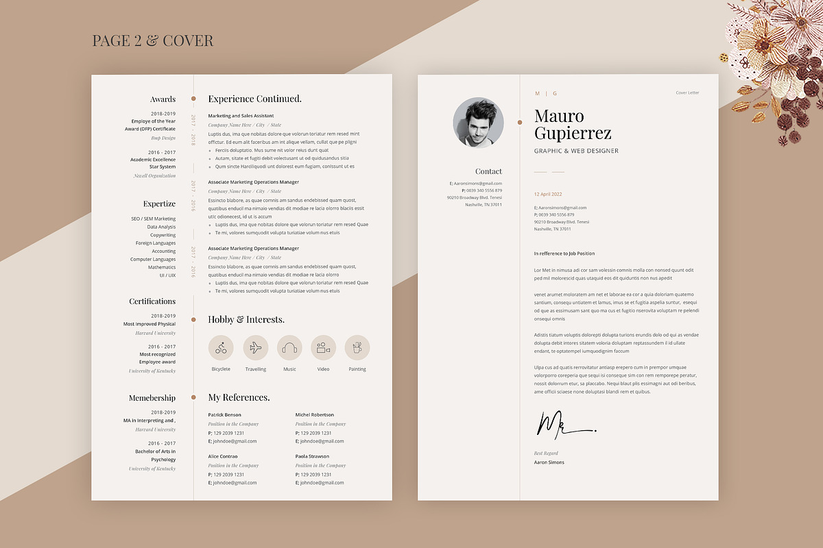Resume / Cv Template, a Resume Template by Estartshop (Photo 4 of 7)