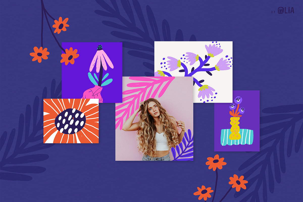 Bold Florals | svg, png, ai, eps, a Decorative Illustration by Olia (Photo 9 of 13)