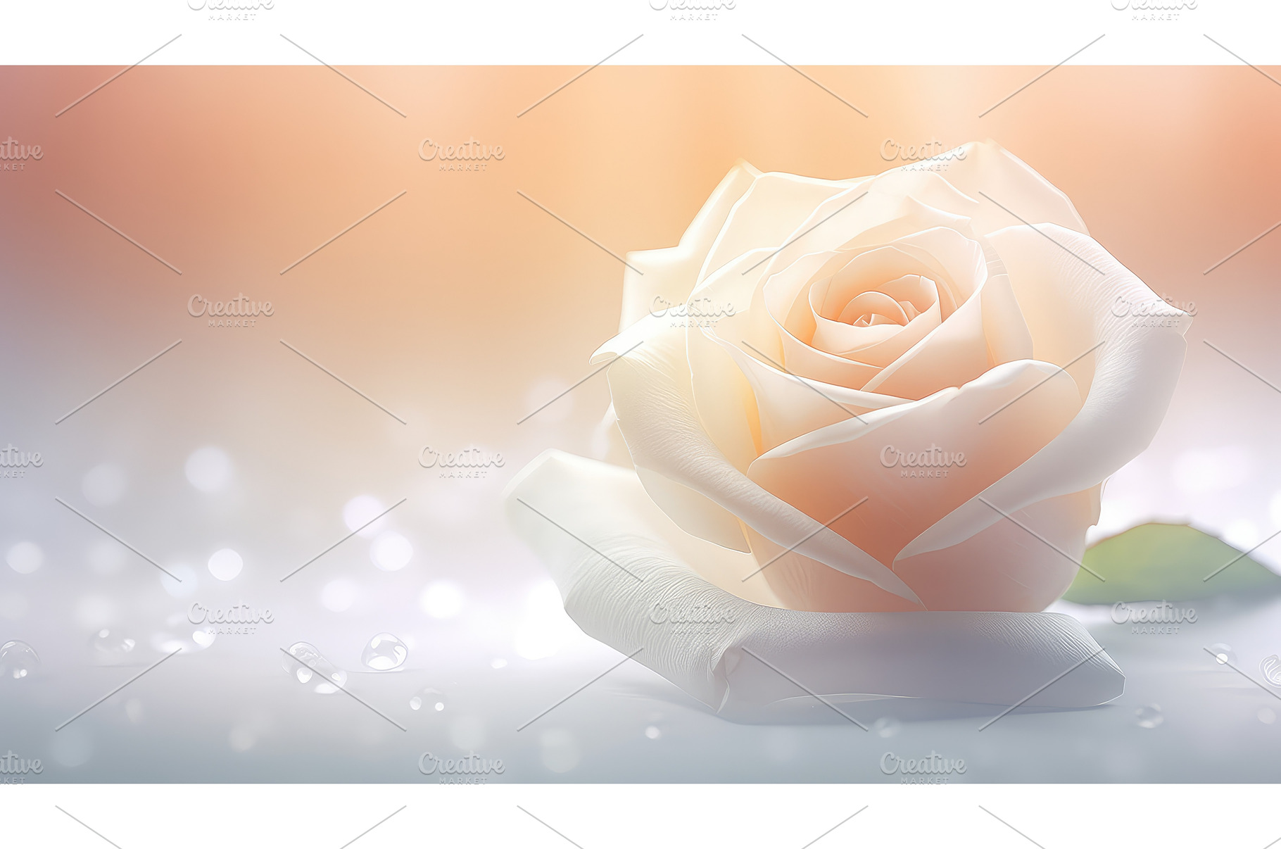 floral white roses background ai, an Arts & Entertainment Photo by pikepicture