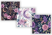 Cute Purple Flowers Pattern Bundle, a Pattern Graphic by FloridPrintables (Thumbnail 5 of 9)
