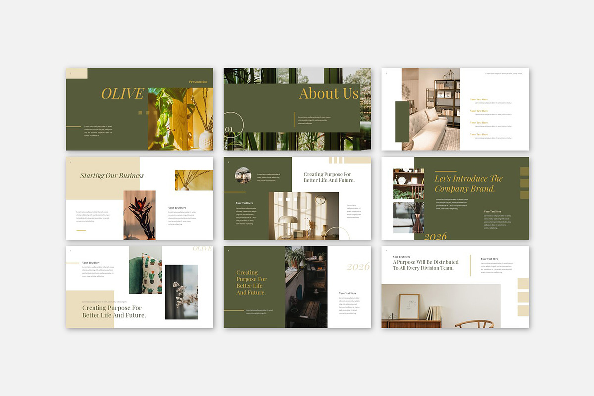 Olive - Minimalist Brand Powerpoint, a Presentation Template by Robs Daily Design (Photo 2 of 7)