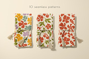 RETRO flower - patterns & posters, an Illustration by Anna.Klets (Thumbnail 3 of 12)