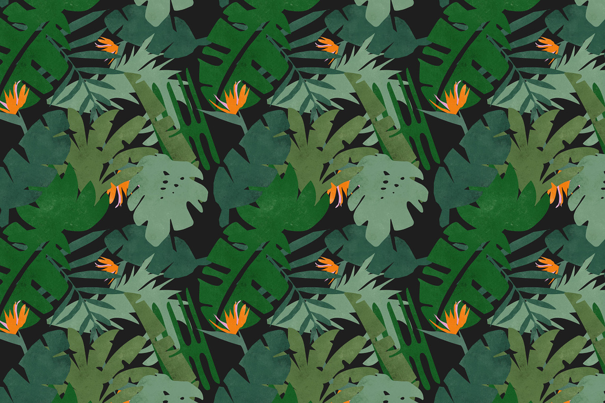 TROPICAL FOREST JUNGLE LEAVES, an Illustration by All This Concept (Photo 7 of 10)