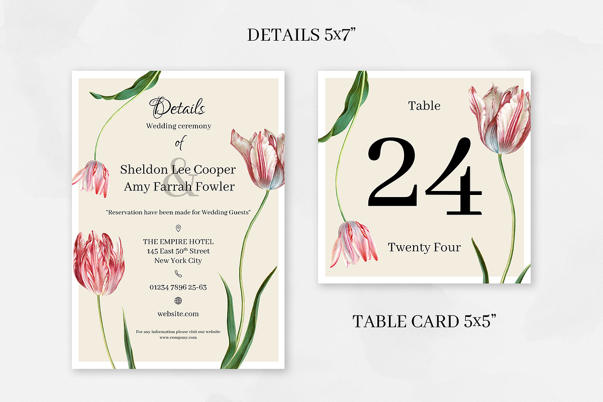 Tulips. Wedding Invitation package, an Invitation Template by le-genda (Photo 4 of 6)