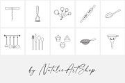 Kitchen & Cooking Icons, an Outline Icon by NatalieArtShop (Thumbnail 14 of 16)