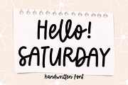 Hello Saturday handwritten font, a Handwritten Font by jyllyco (Thumbnail 1 of 6)