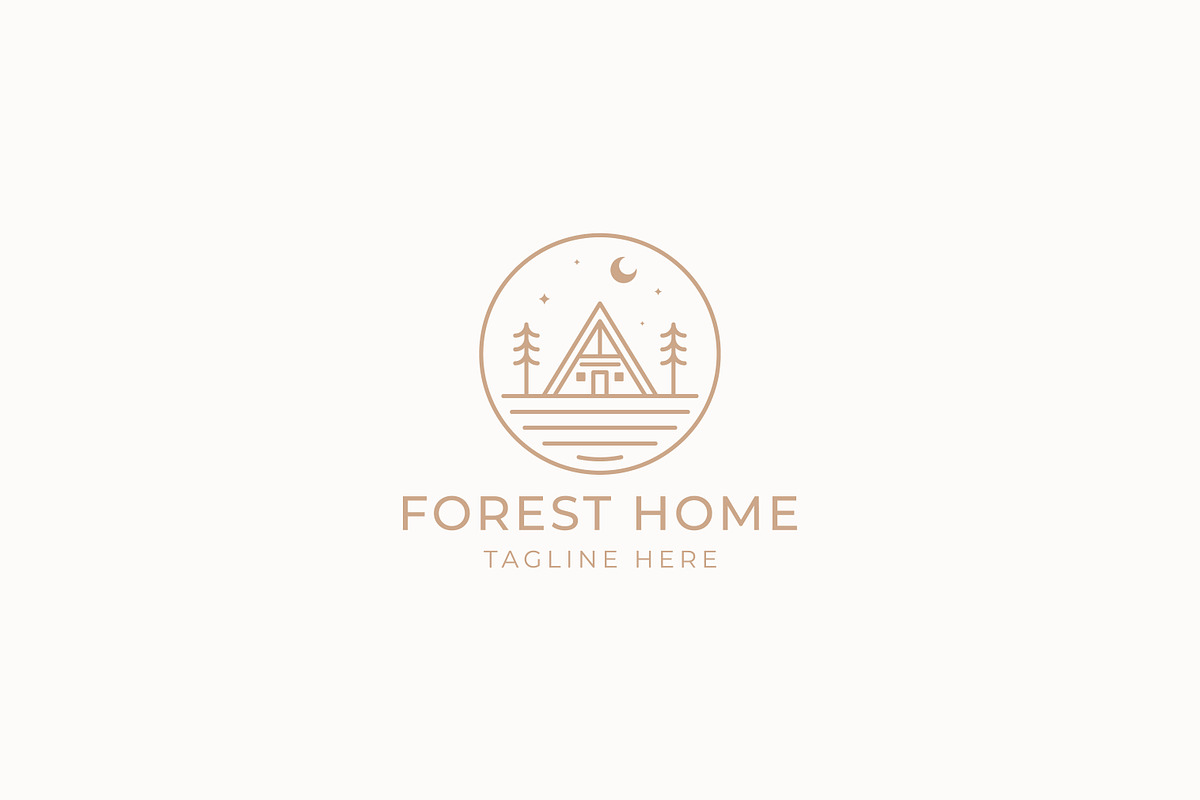 Cottage Logo Badge Lodge Forest, a Branding & Logo Template by Signatoro (Photo 2 of 2)