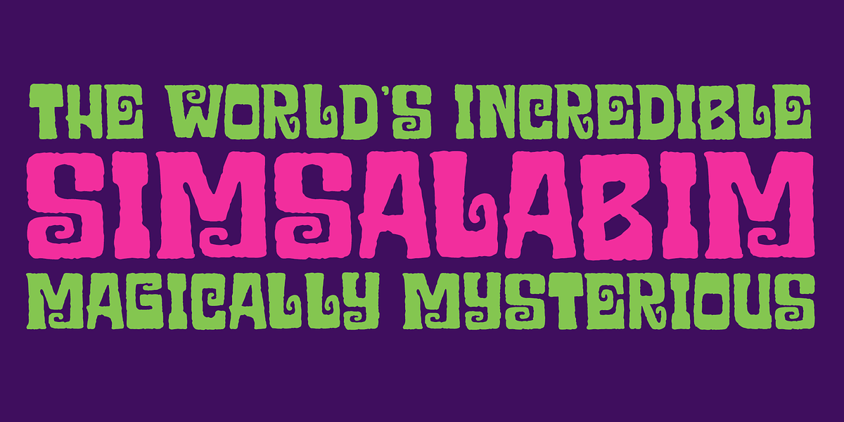 Simsalabim, a Font by One Eyed Squid (Photo 1 of 6)