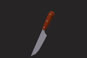 Low Poly Kitchen Knife v.1