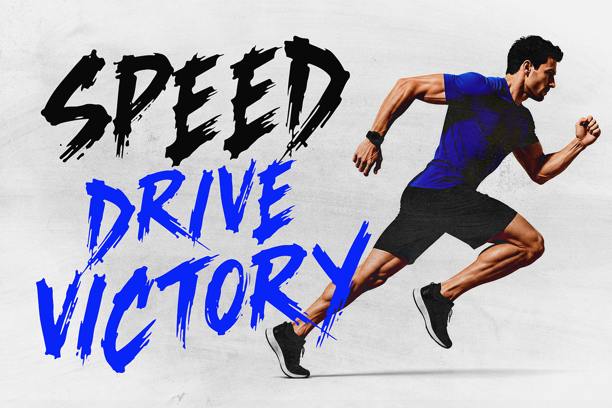 Kuru Trapin Energetic Brush Font, a Handwritten Font by Maulana Creative (Photo 2 of 7)