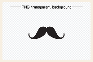 Set Of Moustache Icons Illustration