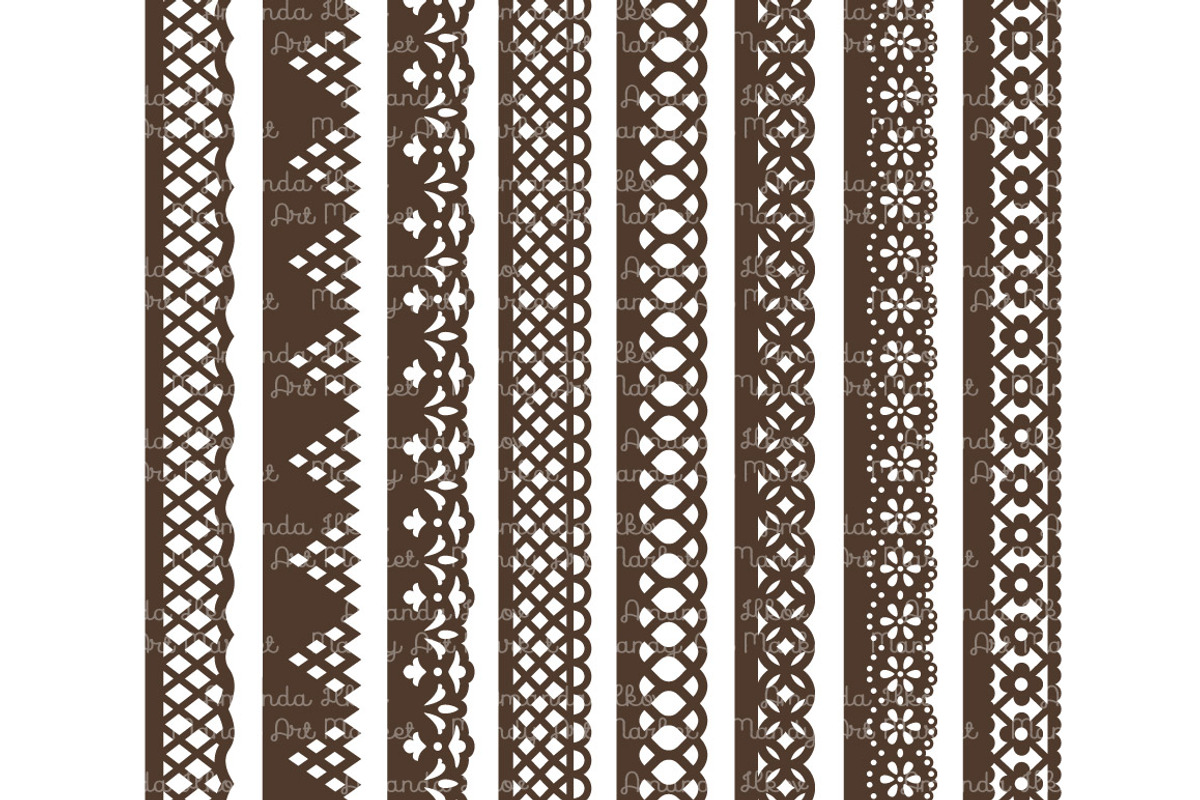 Chocolate Brown Lace Vectors, an Illustration by Amanda Ilkov (Photo 4 of 5)