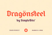 Dragönsteel — Modern-ish blackletter, a Blackletter Font by SimpleBits® (Thumbnail 1 of 6)