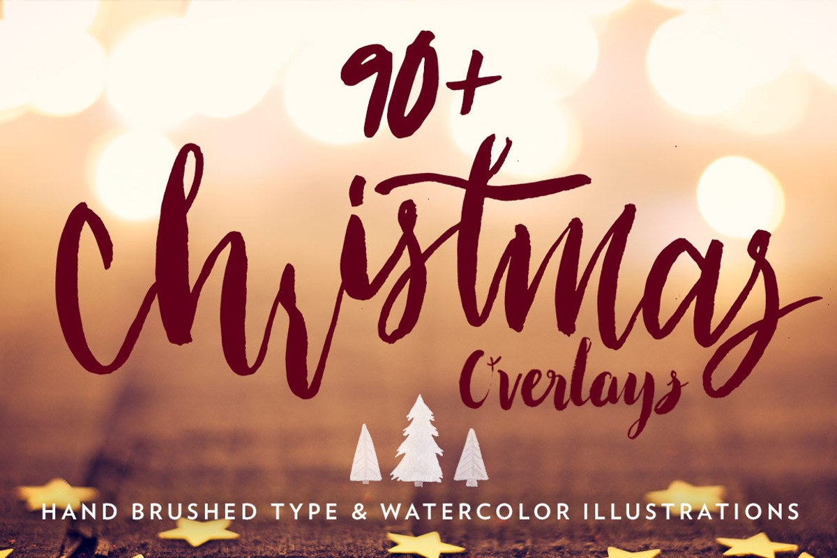 Hand Lettered Christmas Overlays 2, an Illustration by Boelter Design Co (Photo 1 of 6)