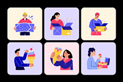 Delivery Illustration Art Set, a Transportation Illustration by Brickclay (Thumbnail 5 of 9)