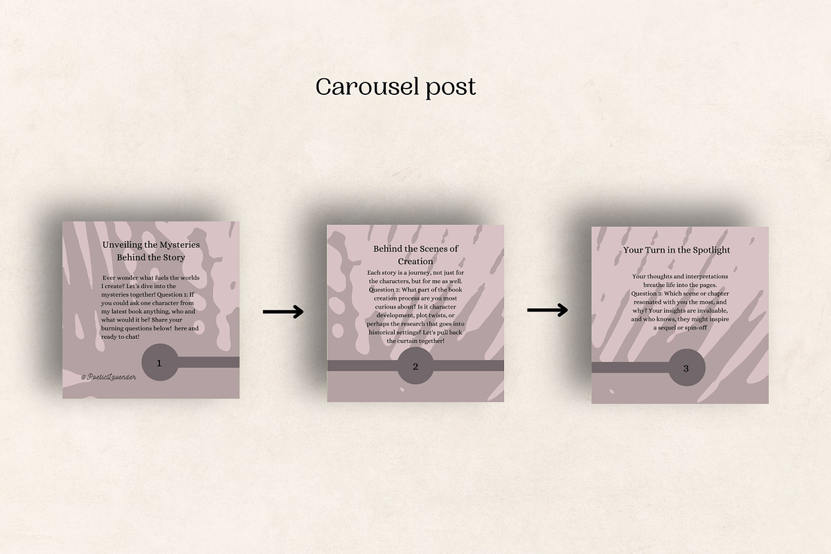 Lavender Author Instagram Template, a Social Media Template by Little Creative Scribbles (Photo 4 of 10)