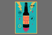 Summer Beer retro vector poster set, a Food Illustration by PoPaShop (Thumbnail 5 of 12)